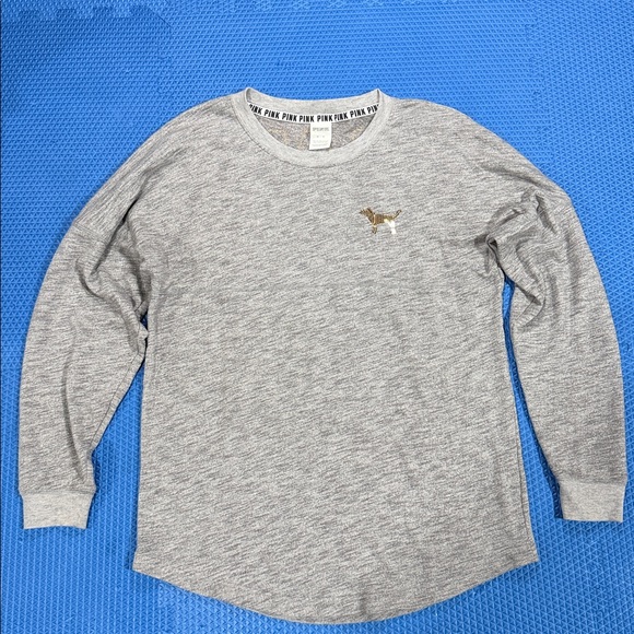 Victoria's Secret Tops - Victoria's Secret PINK Grey Long Sleeve Shirt
